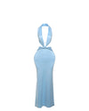 Knot Front Baby Blue Maxi