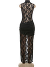 Noir Lace Peekaboo Maxi