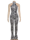 Valencia Lace Print Jumpsuit