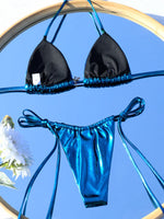 Glossy Metallic String Bikini