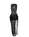 Noir Lace Peekaboo Maxi