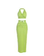 Lime Maxi Skirt Set