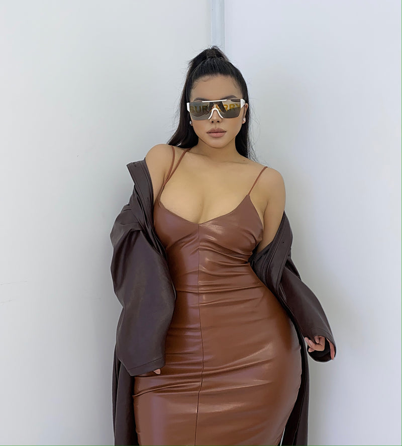 The Camilla Faux Leather Dress