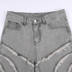 Zip Up Pocket Vintage Denim Pant